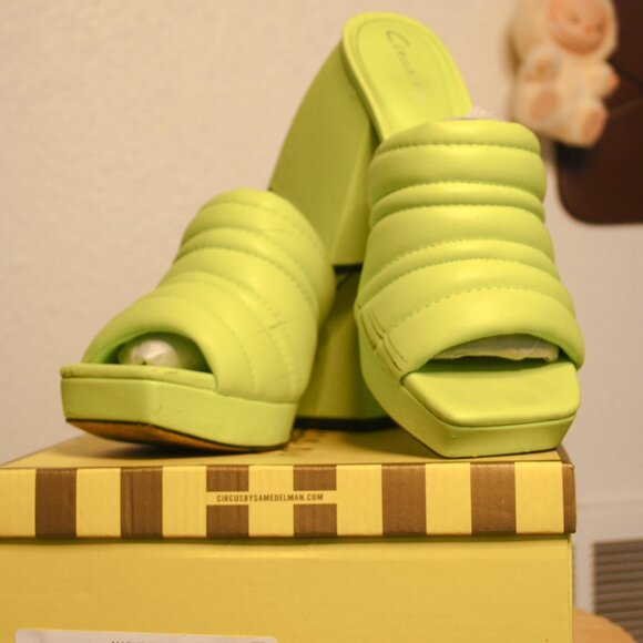 Circus NY By Sam Edelman Marlie Sandal Lime Green Size 7.5 - Picture 1 of 7